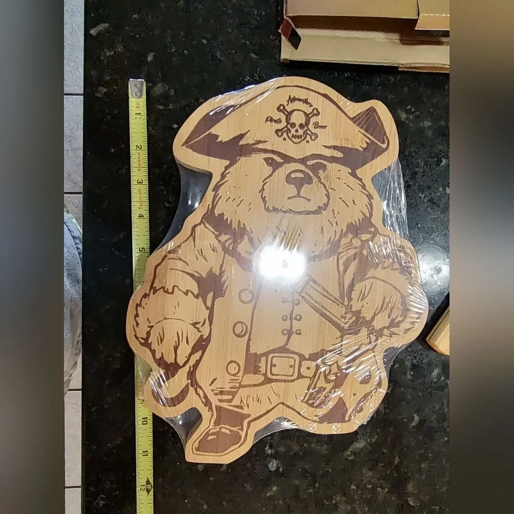 Pirate Bear Cutting Board & Knife Set
